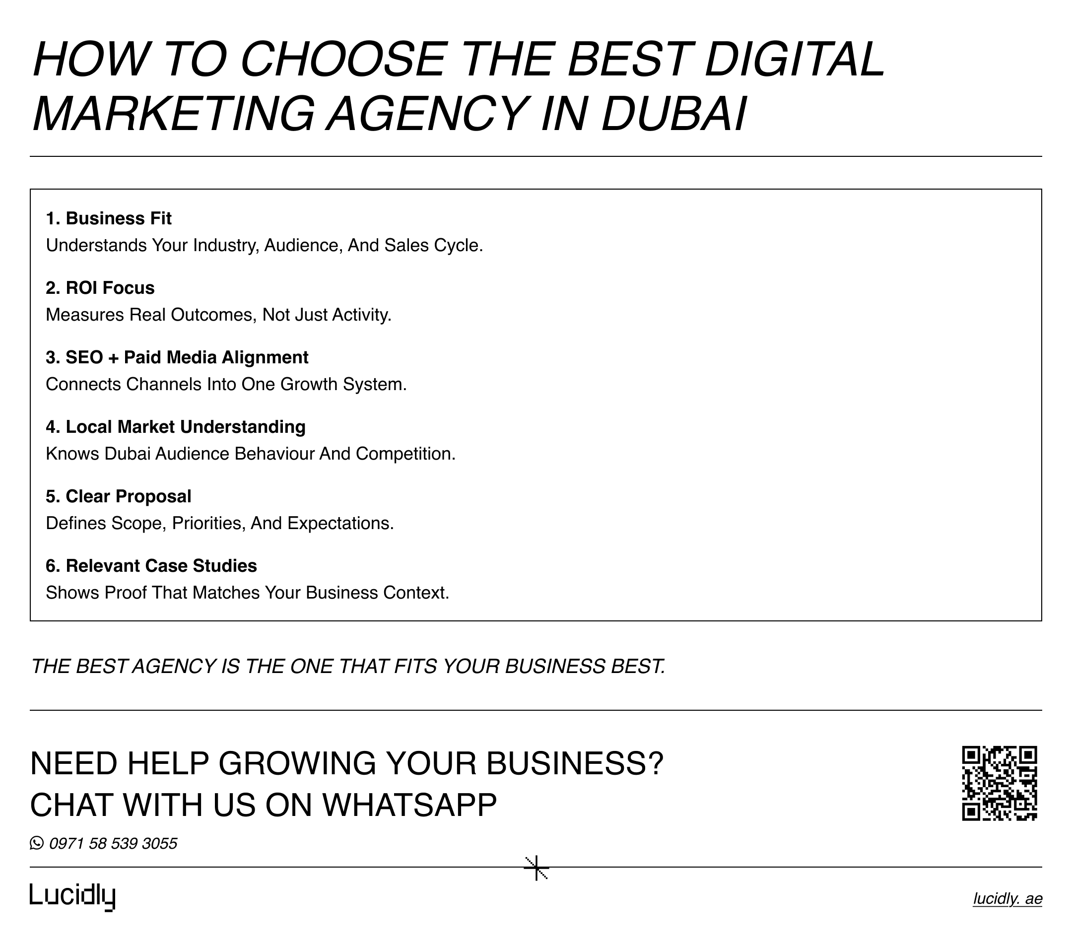 3 tips to choose the Best Digital Marketing Agency in Dubai 2026