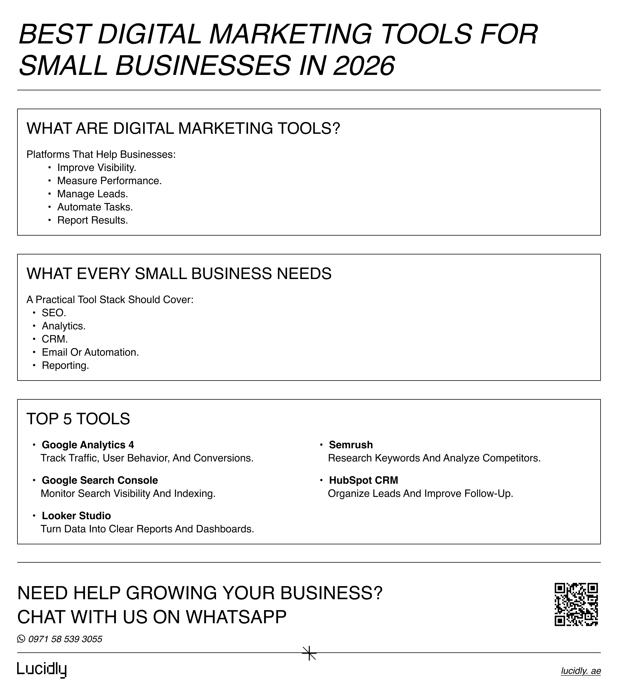 Best Digital Marketing Tools for Small Businesses in 2026