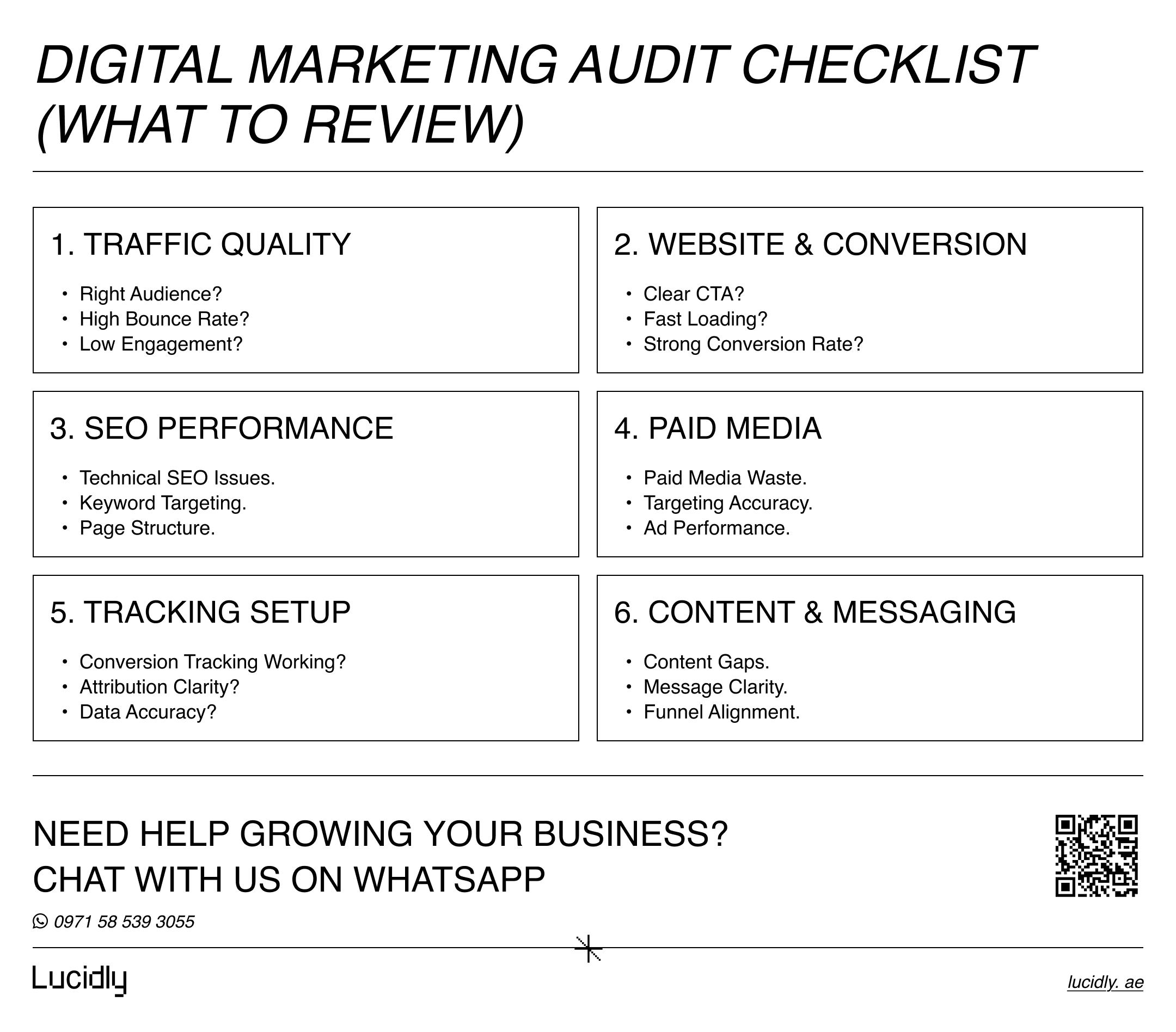 Free Digital Marketing Audit Checklist