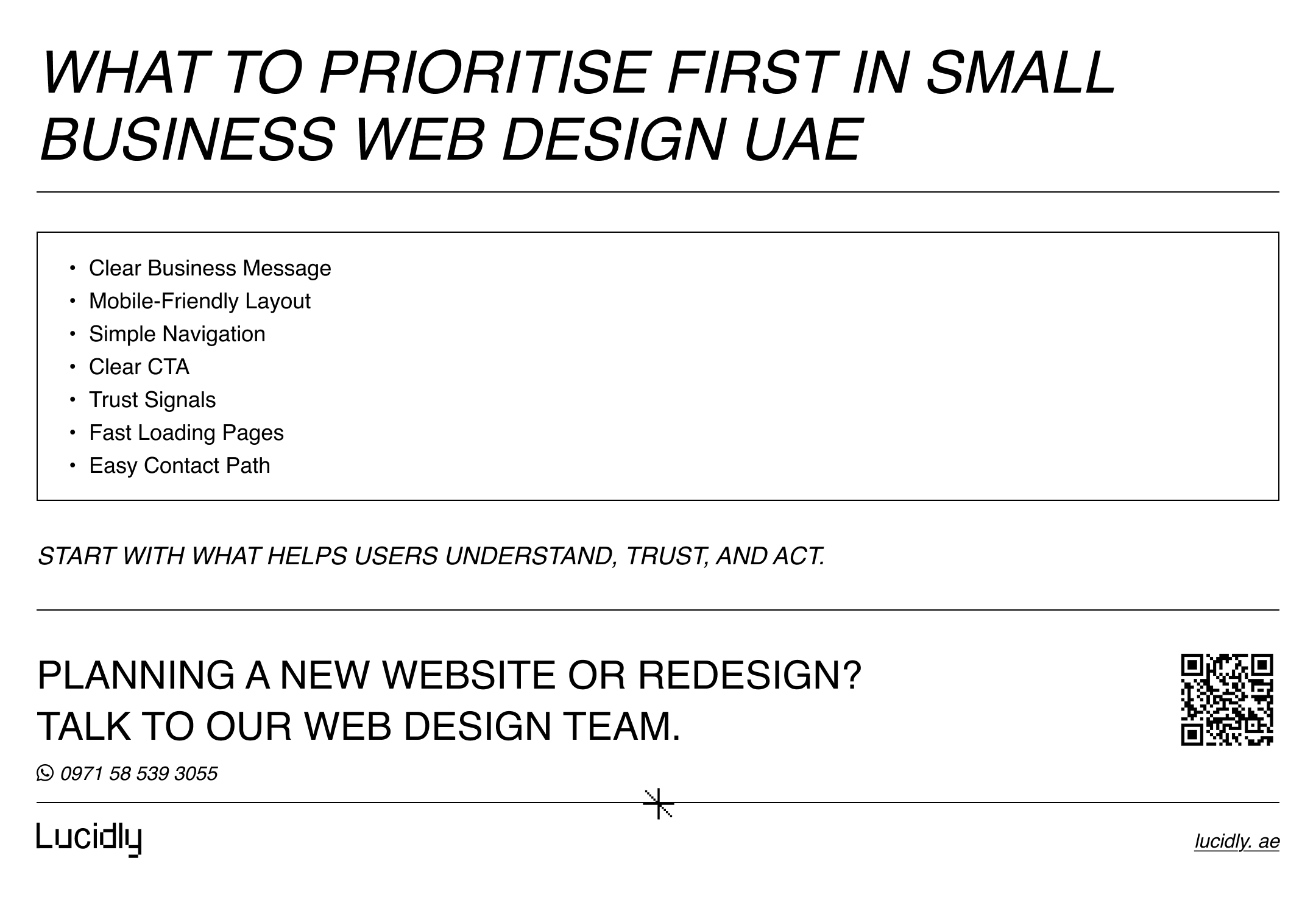 Small Business Web Design in the UAE: What to Prioritise First