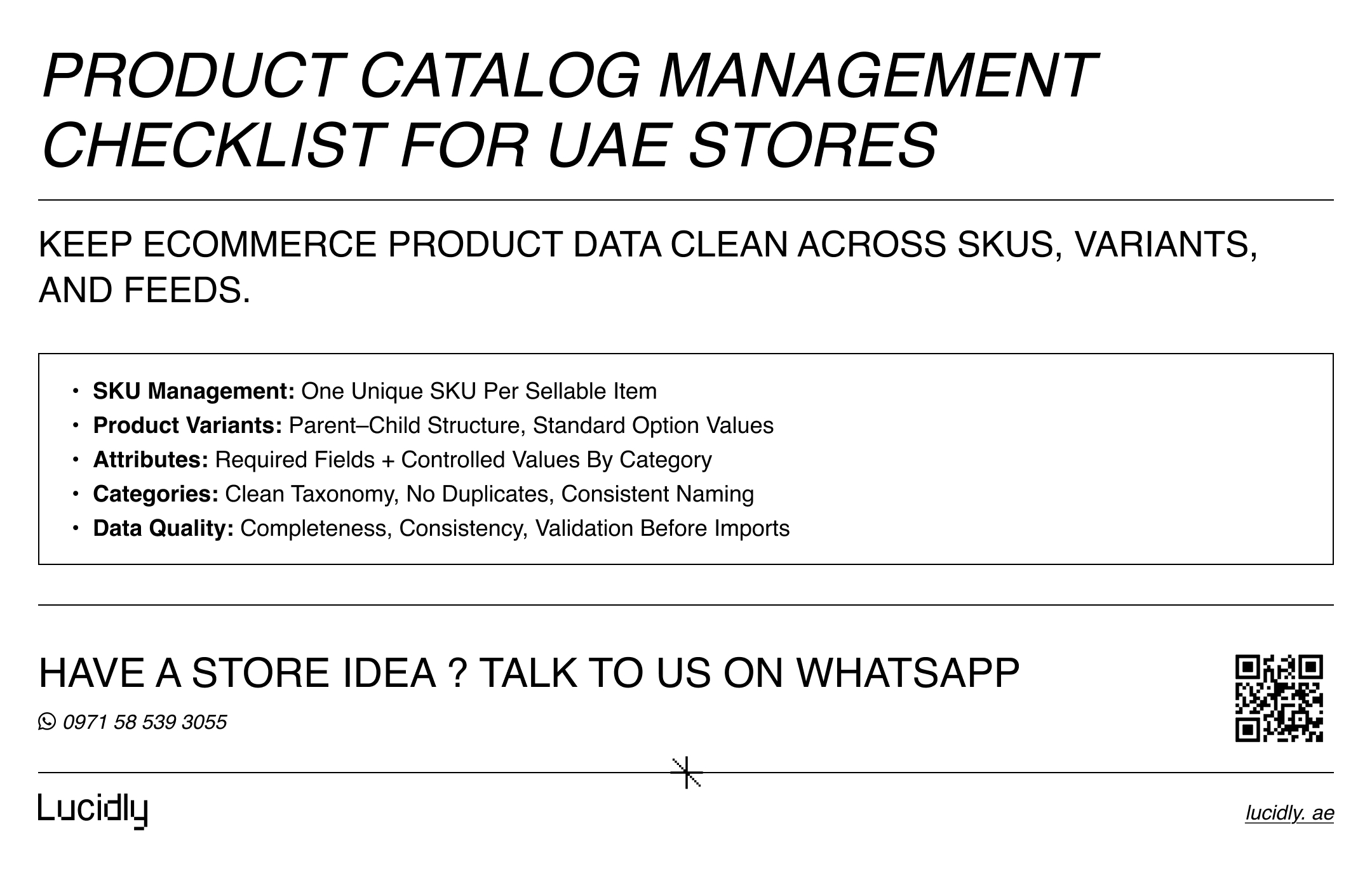 product catalog management - 4 week catalogue cleanup plan